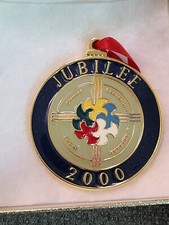 Autism Jubilee 2000 Brass Christmas Ornament Medallion Collectible