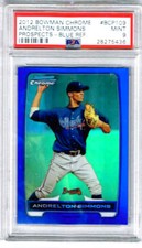2012 Bowman Chrome Andrelton Simmons Prospects - Blue Refractor PSA 9   /250