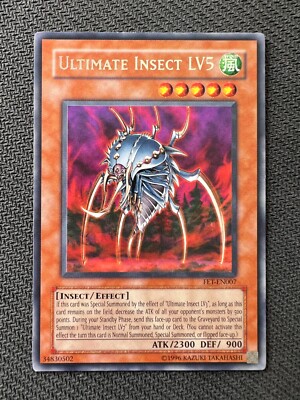 Yugioh Ultimate Insect LV5 Unlimited Edition Rare FET-EN007 LP/NM
