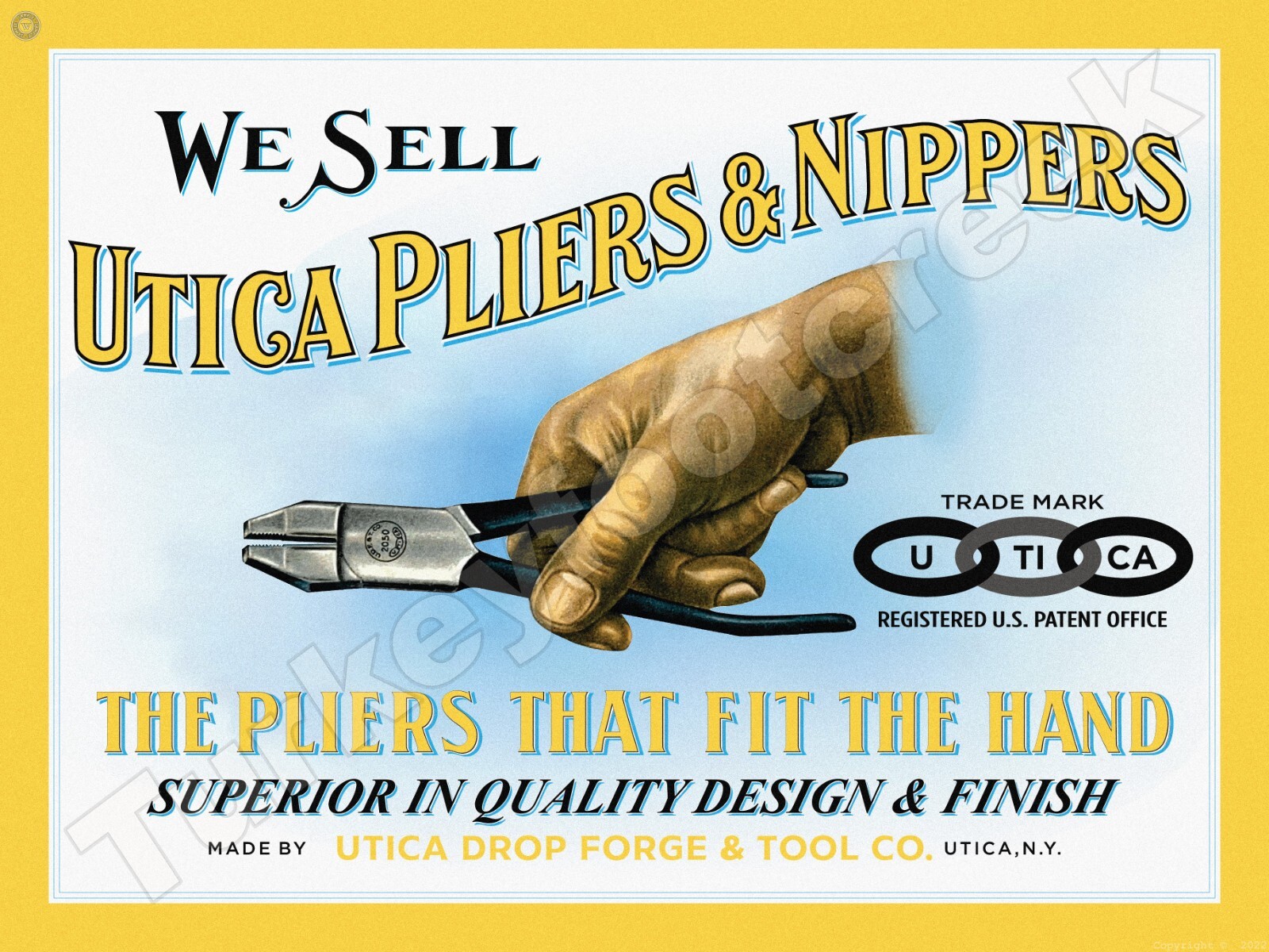 Use Plier Signages Utica Pliers & Nippers Metal Sign 3 Sizes to Choose From | eBay