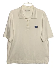 Cutter & Buck Men's Large Polo Shirt White with Embroidered Emblem Short Sleeve