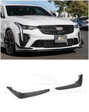 For 20-Up Cadillac CT4-V Blackwing CARBON FIBER Front Side Canards Dive Plane