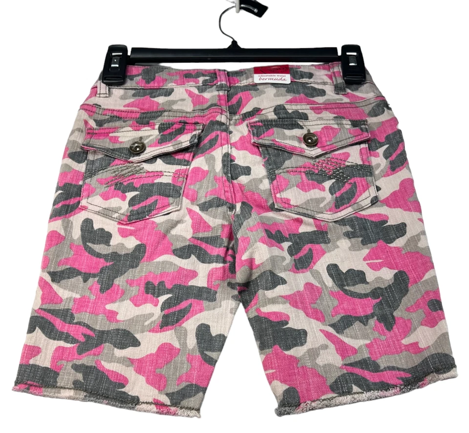 Pantalones Cortos So Bermudas Niñas Talla 10 Rosa Gris Commuflaje Bolsillos Elastizados Nuevos Foto 2 de 4
