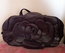 CAMOMILLA FLOWER Borsa Bauletto Media Ecopelle Vinaccia + tasca esterna - Usata