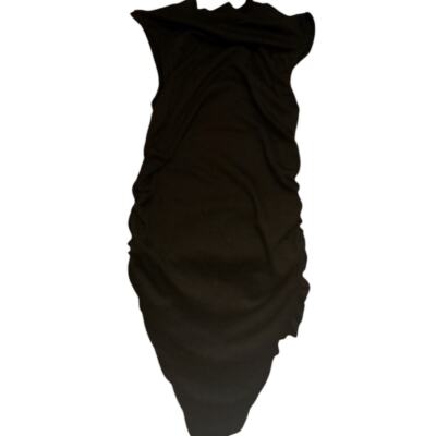 Floerns Women's Solid Sleeveless Mock Neck Bodycon Dress - Ruched Knee Length Midi Dress | Stretchy Summer Party Cocktail Dress