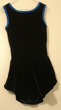 GK Ice Skating Dress AS Adult Small Navy Blue