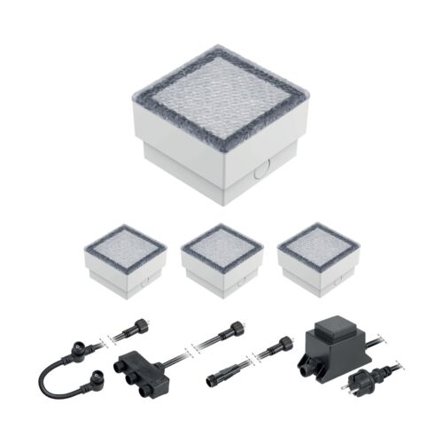 LED adoquín Gorgon lámpara empotrable en el suelo para el exterior, 10x10cm, 12V - Imagen 1 de 6