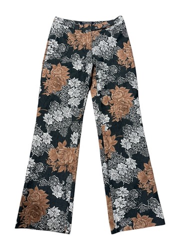 Tom Tailor Pants Womens EU 38/US 8 Extra Long Gray Floral Alexa Stretch Trousers - Picture 1 of 5