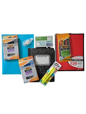 School Supplies Kit for Girls, Boys Back to School Supplies Bundle Pack 37 Piece