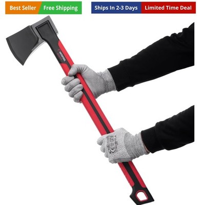 Wood Splitting Axe 28  - Maul for Firewood - Splits Medium to Large Rounds - ...