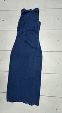 SHEIN Blue Sleeveless Denim Dress Womens Size Medium