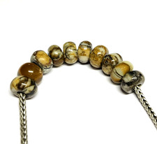 10 Pcs. Natural Smooth Picasso Jasper Gemstone 5mm Big Hole Beads 14x8MM Beads