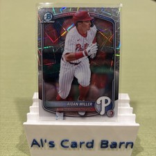 2025 Bowman Draft Aidan Miller Chrome Laser Refractor #BDC-180 Phillies