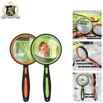Shatterproof Magnifying Glass - 2 Pack 10X Lenses for Easy Reading & Exploration