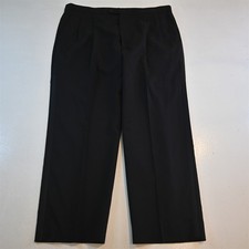 Vtg Stafford 40x30 Black 100 Wool Pleated High Waist Classic Tuxedo Mens Pants