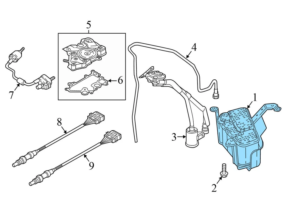 2018-2019 AUDI Q5 - FUEL EVAP Charcoal Canister 80A201797F - Image 4 of 4