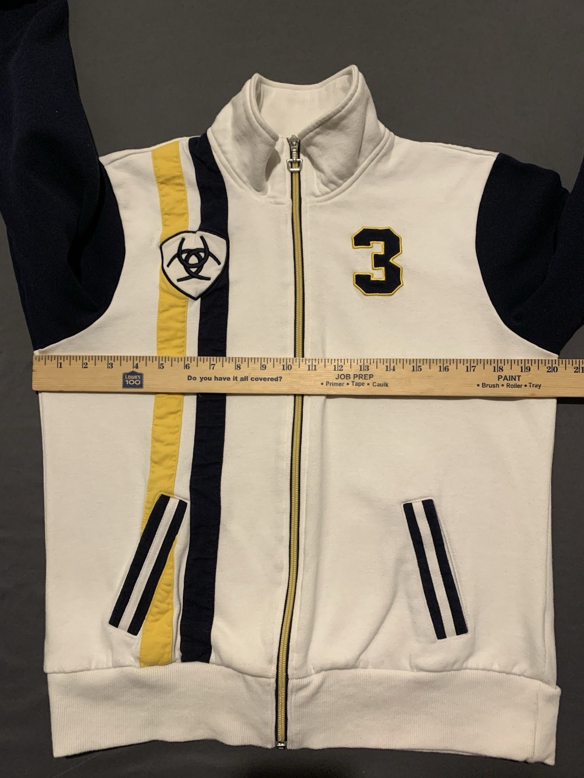 Ariat Jacket Womens Large White Equestrian Riding #3 Full Zip Fleece Lined