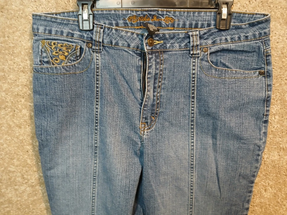 KIKIT JEANS VINTAGE LOOK BOOTCUT STYLE SIZE 16 RETRO CHIC EVERDAY BASIC - Image 3 of 4