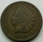US 1898 Indian Head Cent  **