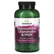 2 X Swanson, Glucosamine, Chondroitin  MSM, 240 Tablets