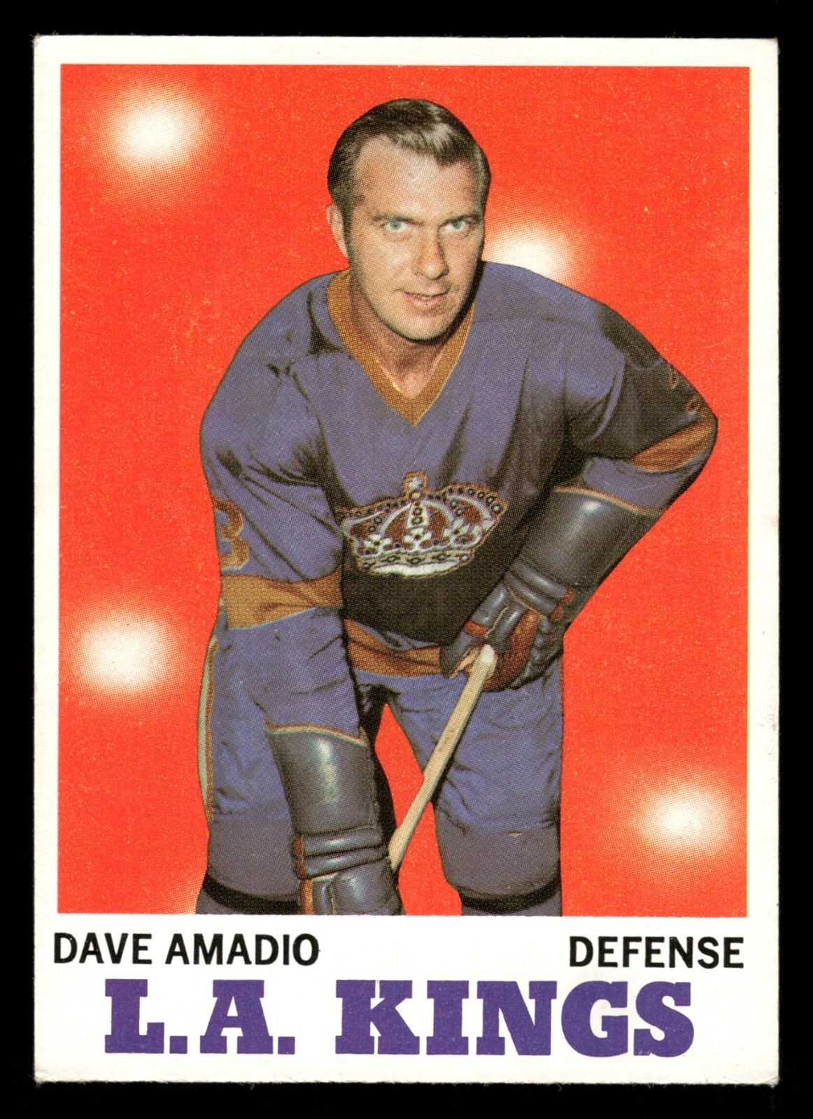 Dave Amadio #33 Hockey Cards 1970 Topps trading card — raw and PSA graded price guide
