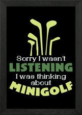 Poster arte da parete con cornice minigolf scherzo pun golf stampa su tela quadro