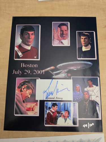 Leonard Nimoy Signed Collage 49/100 Star Trek TOS Spock Autographed COA
