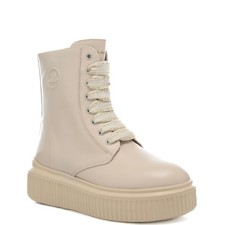 Janet & Janet stivaletti stringati da donna con logo monogram