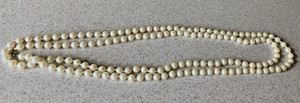 VINTAGE 90" FAUX PEARL BEADED NECKLACE