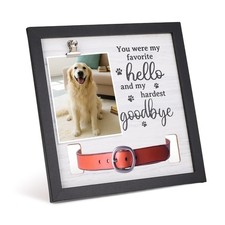 VINGVO Pet Picture Memorial Frame with Collar Holder for Loss of Dogs-Dog Pho...