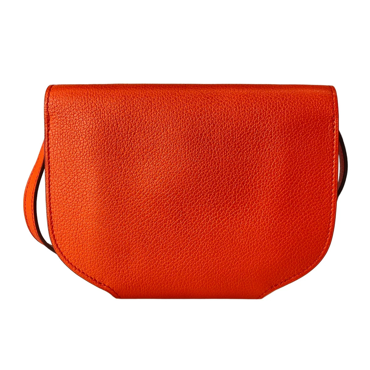 Hermès HERMES Mini Convoyeur Other Style Wallet Orange Poppy