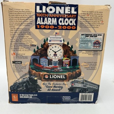 Lionel 100th Anniversary Train Alarm Clock 2000 Ltd Ed w/ Box