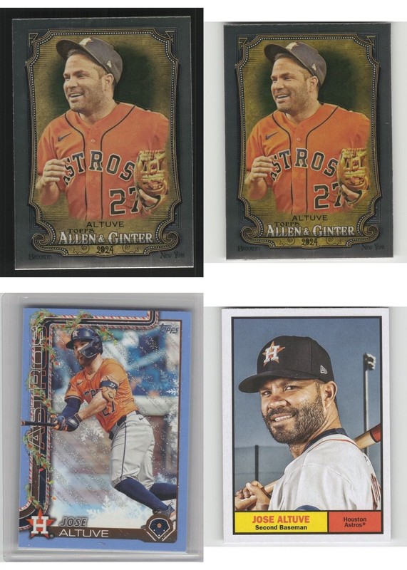 Jose Altuve Baseball Card 4 Card LOT