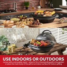 George Foreman Electric BBQ Grill Indoor Outdoor Easy Clean 15 Servings