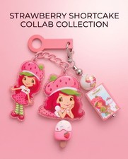 Strawberry Shortcake Backpack Junk Chain Straw Charm  Hair Bow Set Gift Set