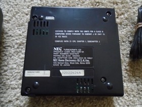 NEC TurboGrafx CD Player console, Dock, AC Adapter & AV Cables (FOR REPAIR) 16