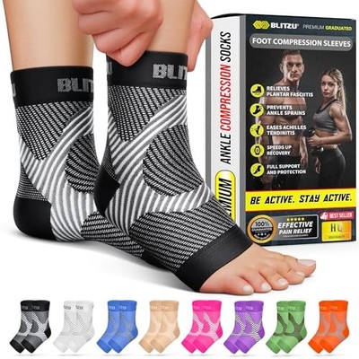 Compression Ankle Brace for Plantar Fasciitis, Achilles Tendonitis, Arthritis