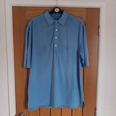 Footjoy Golf Poloshirt Herren Größe L Blau Kurzarm Herren