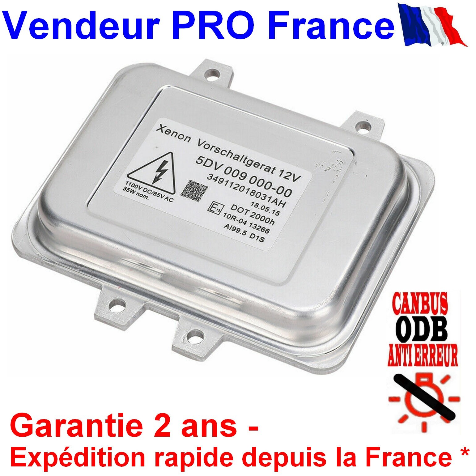 Module d'allumage xénon 5DV009000-00 anti-scintillement pour phare HID 12V