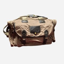 Vintage Ford X Eddie Bauer Canvas Leather Duffle Bag Weekender Vintage Ford X Eddie Bauer Canvas Leather Duffle Bag Weekender