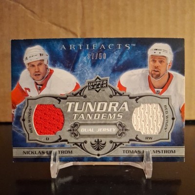 2008-09 Artifacts Tundra Tandems #TT-LH Lidstrom Holmstrom Game Used Jersey /50