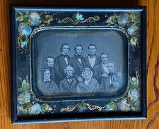 Large Family 1/4 Quarter Plate Daguerreotype in Beautiful Mother-of -Pearl Mat