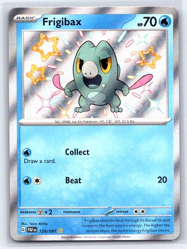 Frigibax 128/091 Shiny Rare Paldean Fates Pokemon Holo Near Mint