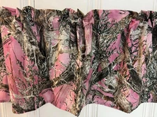 Pink Camo Camouflage Window VALANCE CURTAIN 42x14 Bedroom RV Campers