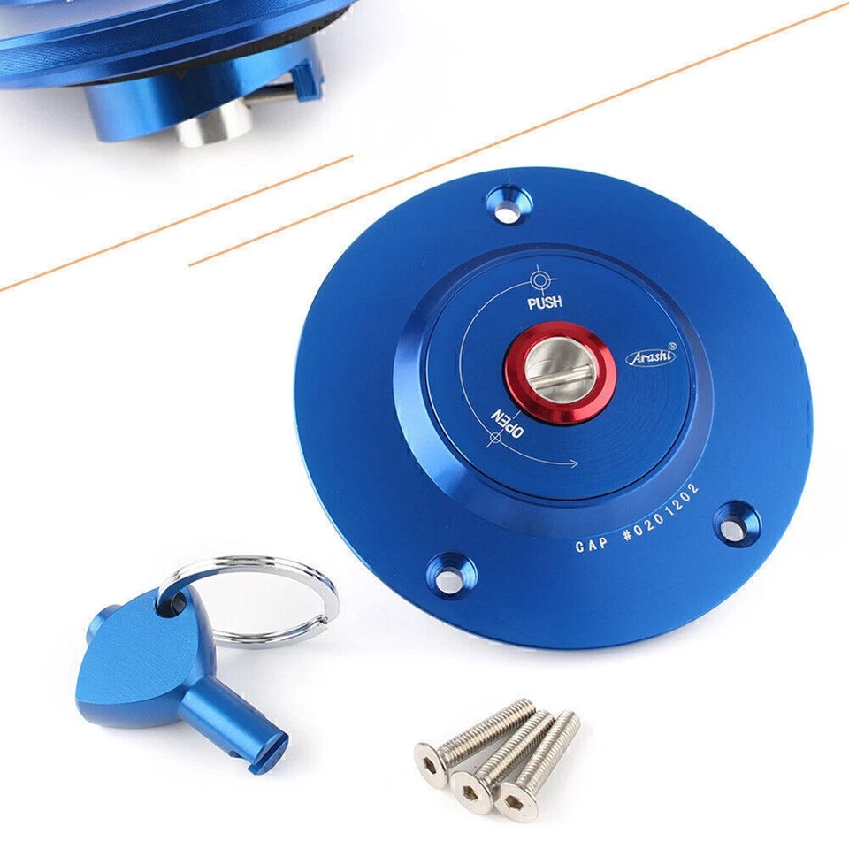 Cubierta de llenado de combustible tapa del tanque de gasolina con llave para Suzuki GSXR1000/600 750 Hayabusa azul Foto 2 de 4