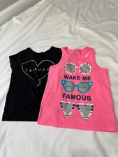 Girls Tops Lot Size 6 6X Justice Friends Shirt Carters Pink Tank Top Tee