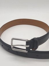 BOYS POLO RALPH LAUREN BLACK GENUINE ITALIAN LEATHER SLIM BELT SIZE 20/50cm.