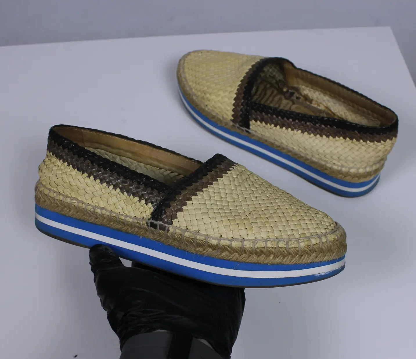 Prada vintage straw low-top sneakers size 38 EU from Spain