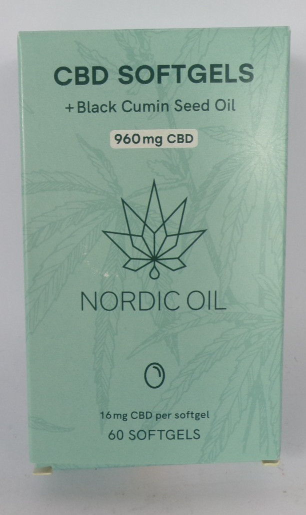 Nordic Oil CBD Softgels au cumin noir compléments en 60 capsules