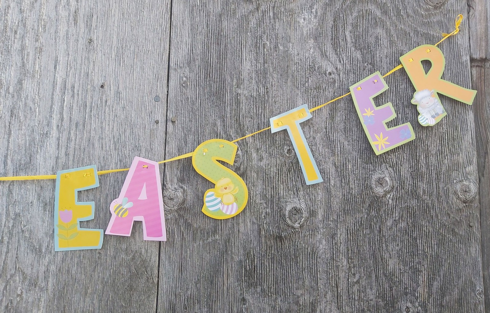 Happy Easter Banner Garland Bunting - Egg Hunt Party NEW